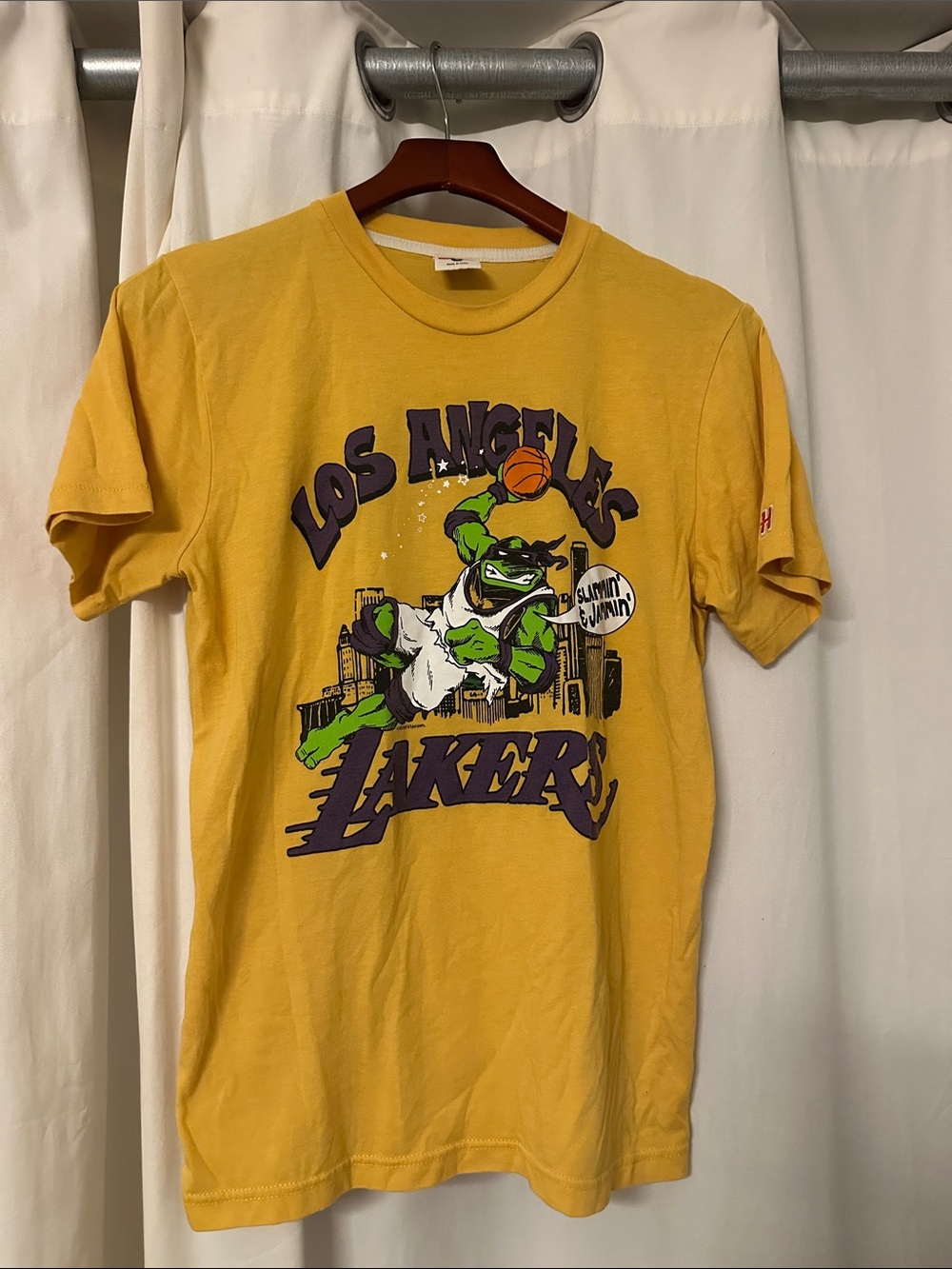 Homage ninja turtle lakers tee
